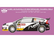 Decal – Citroen C4 WRC - Rally GB 2009 - Solberg P./ Mills